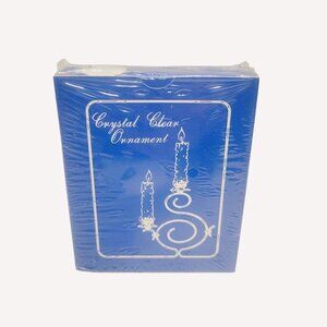 Crystal Clear Ornament No. 3 Peace Blue Candle Design Henco Sevierville TN
